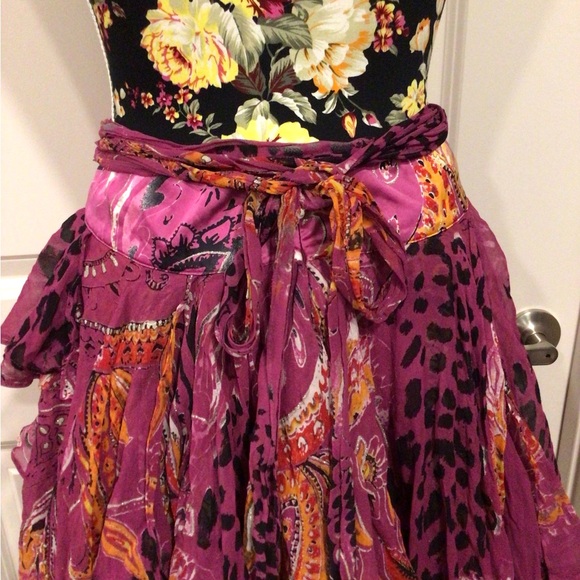 Roberto Cavalli Y2K Asymmetrical Paisley/Animal Print Skirt - Picture 6 of 8